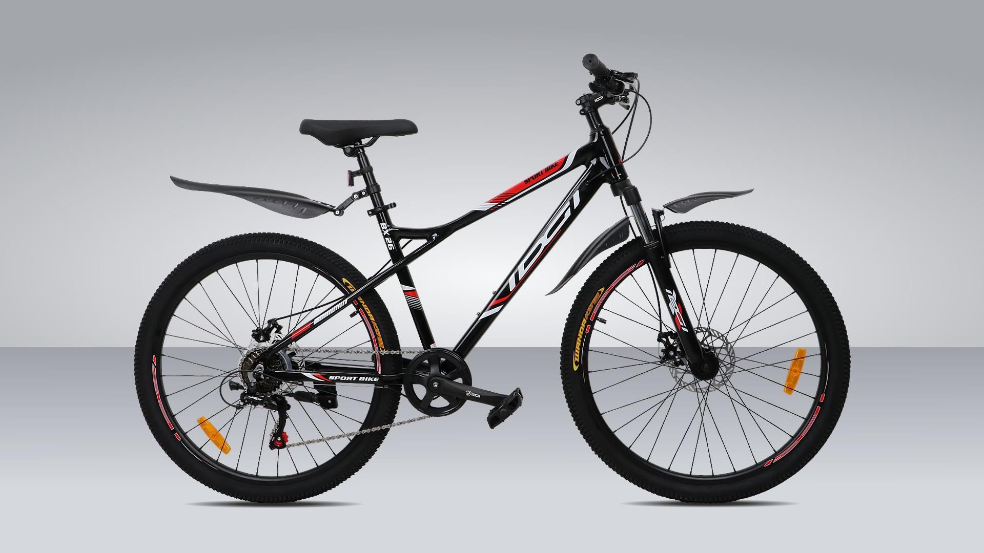 BX 26 чёрно-зелёный Алюминиевая рама, SHIMANO